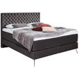 BOXSPRINGBETT 180/200 cm  in Anthrazit  - Chromfarben/Anthrazit, Design, Textil/Metall (180/200cm) - Xora