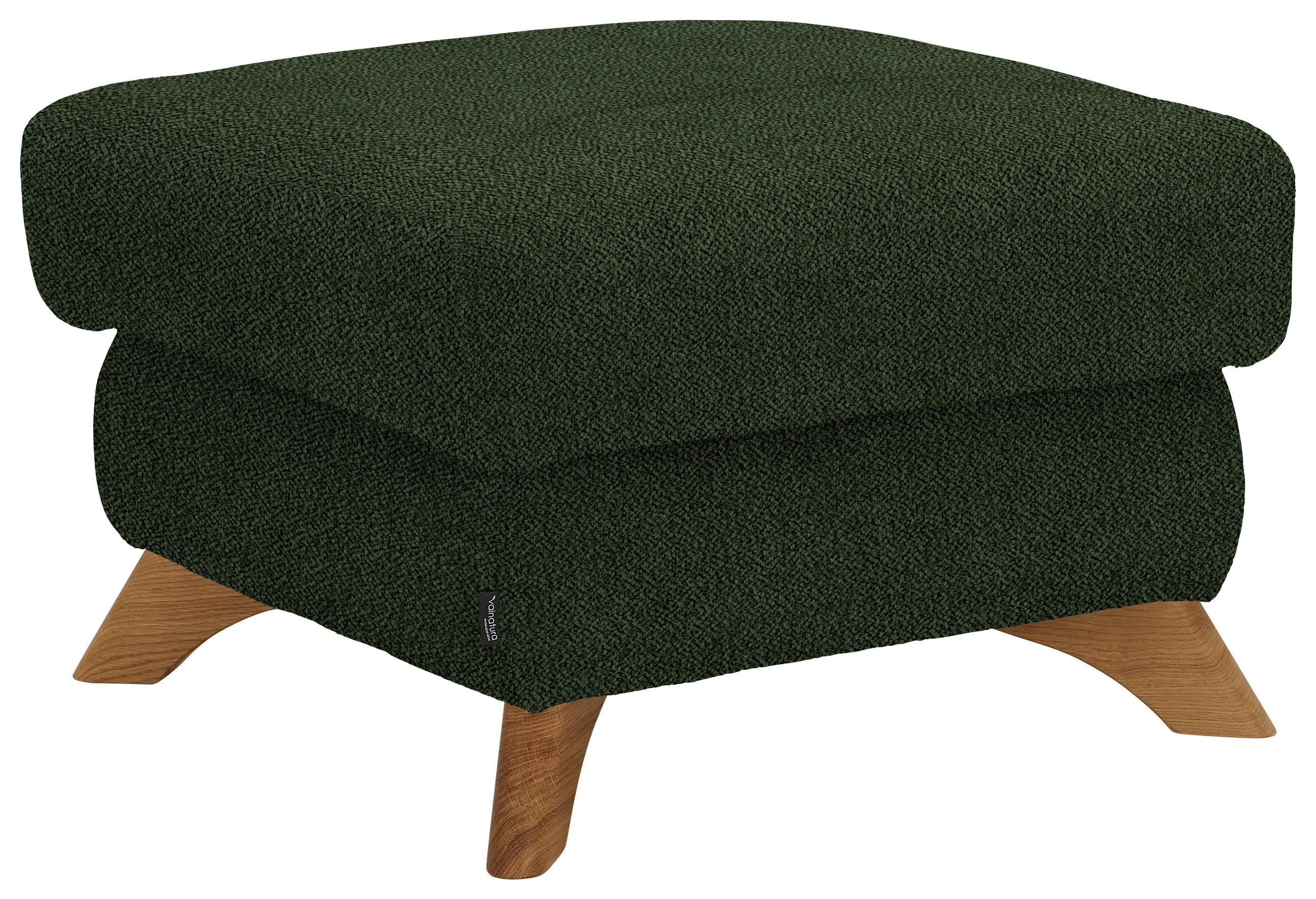 HOCKER in Textil Olivgrün  - Eichefarben/Olivgrün, Modern, Holz/Textil (65/47/65cm) - Valnatura