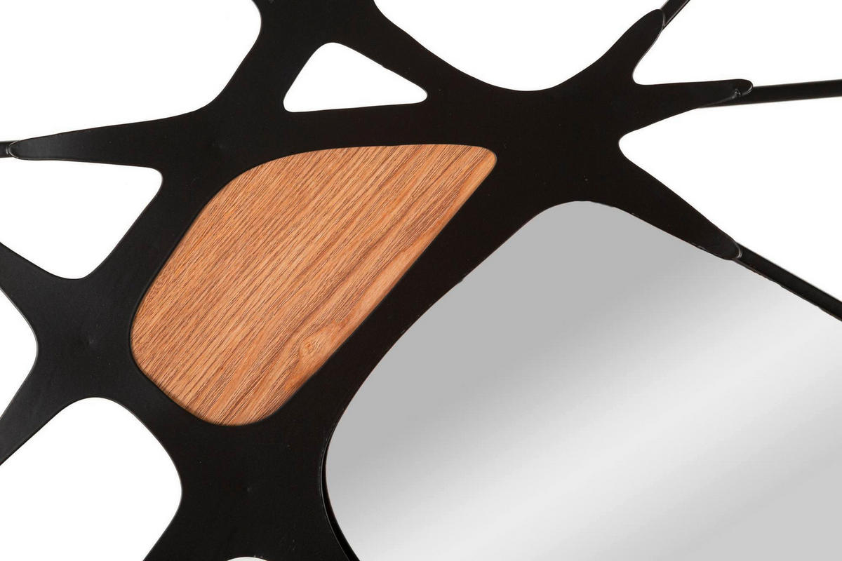 WANDDEKO  114/80/2 cm   - Schwarz/Naturfarben, Basics, Holzwerkstoff/Metall (114/80/2cm)