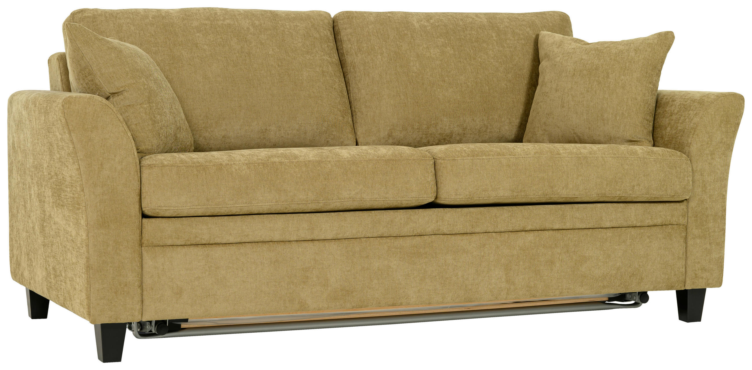 BÄDDSOFFA i olivgrön  - olivgrön/naturfärgad, Klassisk, metall/trä (190/87/93cm) - Hom`in