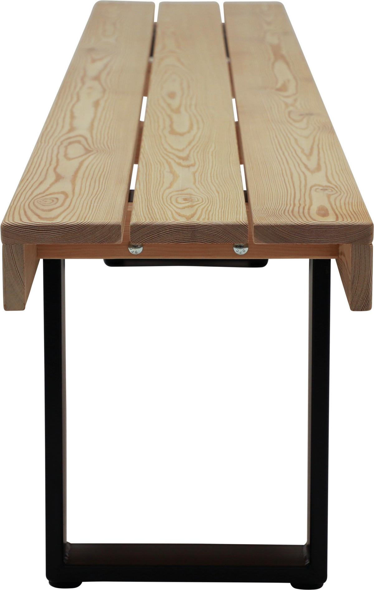 GARTENBANK 220/46/34 cm Lärche   - Lärchefarben/Schwarz, MODERN, Holz/Metall (220/46/34cm) - Jan Kurtz