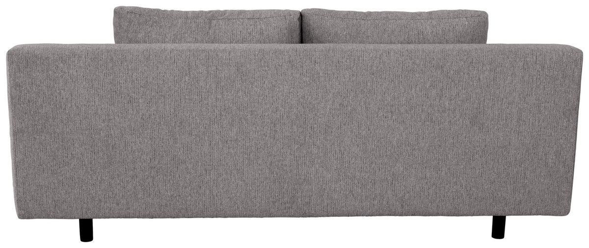 SCHLAFSOFA  mit Webstoff Anthrazit  - Anthrazit/Schwarz, Design, Textil/Metall (197/84/92,5cm) - home24
