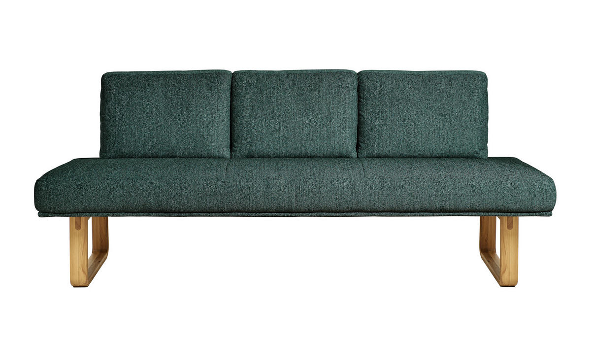 SITZBANK 224/92/78 cm  in Grün  - Eichefarben/Grün, Design, Holz/Textil (224/92/78cm) - Dieter Knoll