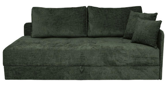 LIEGE in Velours Grün - Schwarz/Grün, KONVENTIONELL, Kunststoff/Textil (205/80/95cm) - Xora
