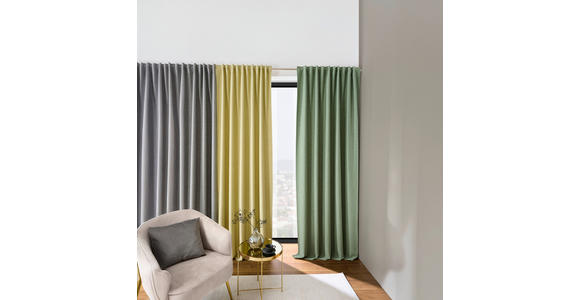 FERTIGVORHANG blickdicht  - Grün, Basics, Textil (140/245cm) - Esposa