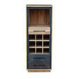 WEINREGAL  50/130/40 cm  - Dunkelgrau/Schwarz, Trend, Holz/Metall (50/130/40cm) - Landscape