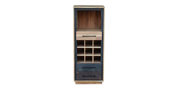 WEINREGAL  50/130/40 cm  - Dunkelgrau/Schwarz, Trend, Holz/Metall (50/130/40cm) - Landscape