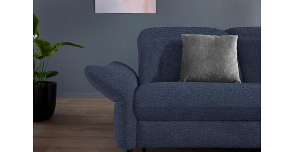 ECKSOFA in Flachgewebe Dunkelblau 299-313/233 cm - Schwarz/Dunkelblau, Design, Textil/Metall (299-313/233cm) - Dieter Knoll
