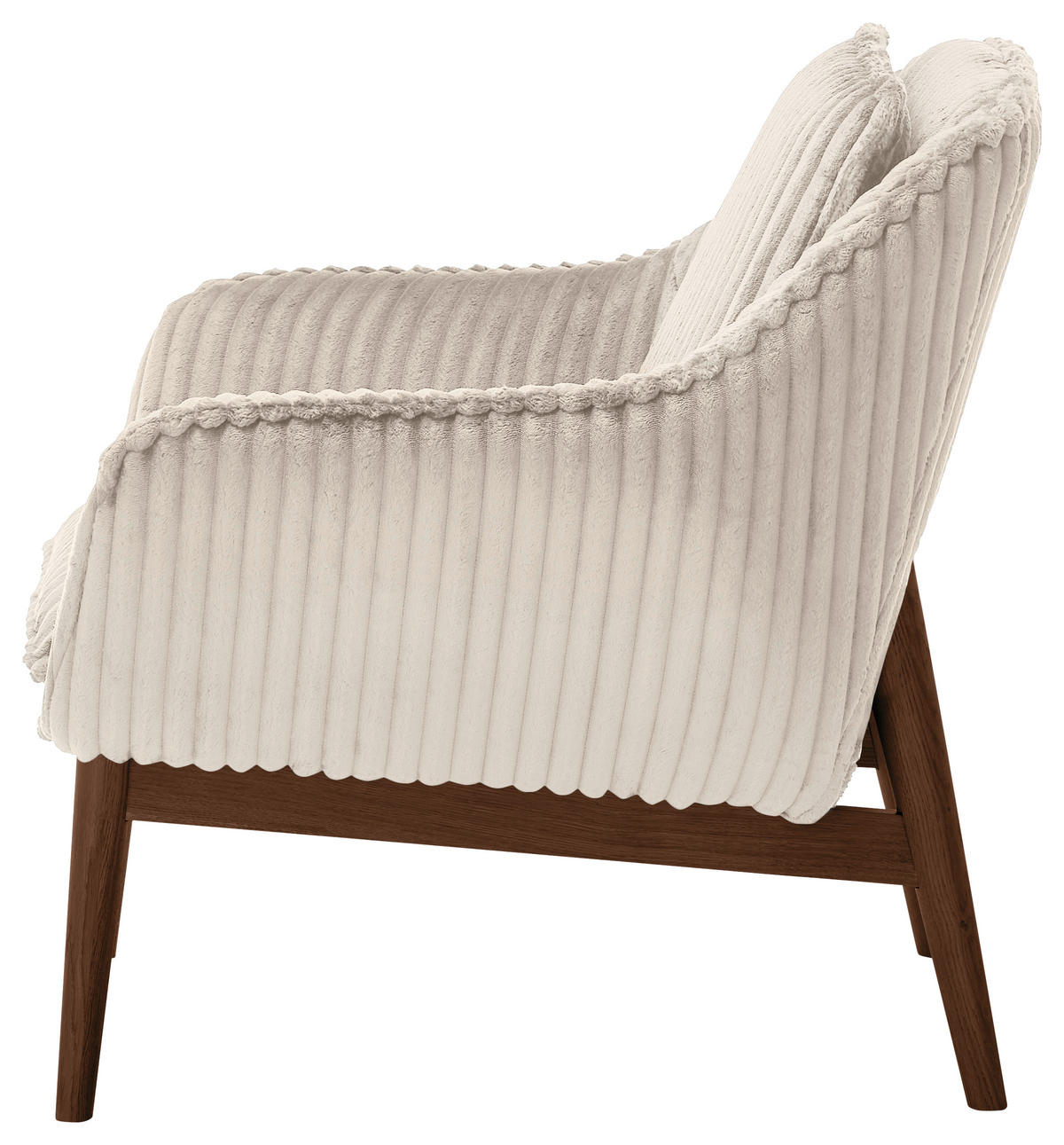 SESSEL in Cord Naturfarben  - Dunkelbraun/Naturfarben, KONVENTIONELL, Holz/Textil (77/90/85cm) - SetOne by Musterring