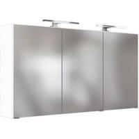 SPIEGELSCHRANK 120/66/20 cm  - Chromfarben/Weiß, Design, Glas/Holzwerkstoff (120/66/20cm) - Held