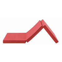 SKLÁDACÍ MATRACE, 65/186 cm - červená, Basics, textil (65/186cm) - Carryhome