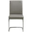 SCHWINGSTUHL Echtleder Grau, Silberfarben - Beige/Silberfarben, Design, Leder/Metall (45/94/66cm) - MODERANO