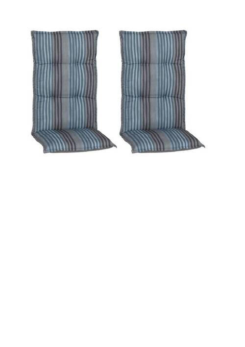 SESSELAUFLAGE Streifen  - Blau, Basics, Textil (118/46/8cm) - Gardenson