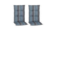 SADA POLSTRŮ NA ŽIDLI 2 ks, 118/46/8 cm - modrá, Basics, textil (118/46/8cm) - Gardenson