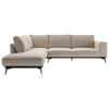 ECKSOFA in beflockt Beige  - Beige/Schwarz, Design, Holz/Textil (200/293cm) - MID.YOU