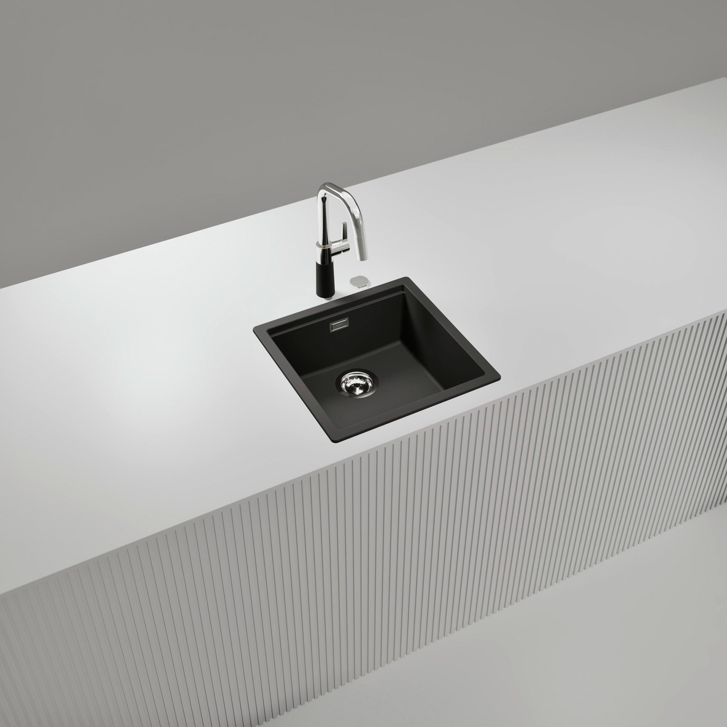 SPÜLE KIRN100ADUSK  - Grau, Basics, Stein (45,6/28,9/45,6cm) - Schock