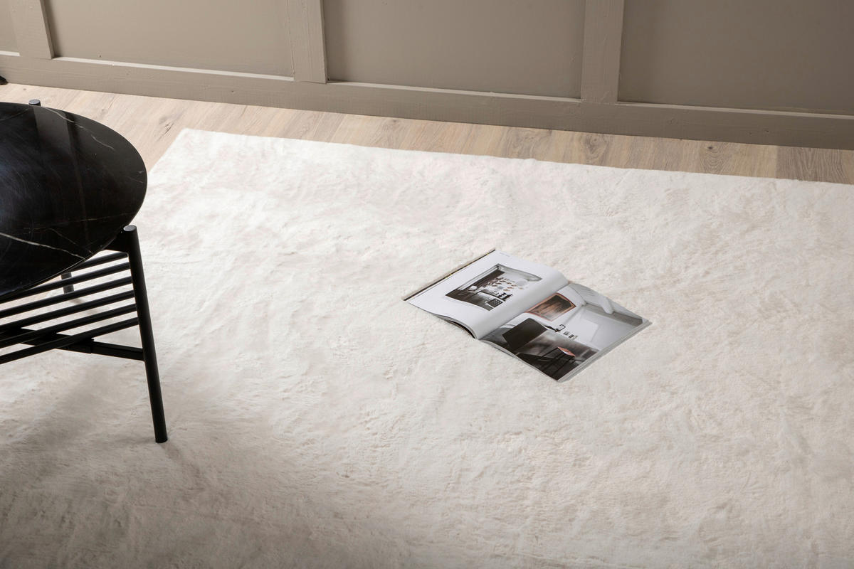 HOCHFLORTEPPICH 160/230 cm Weiß  - Weiß, LIFESTYLE, Textil (160/230cm) - P & B
