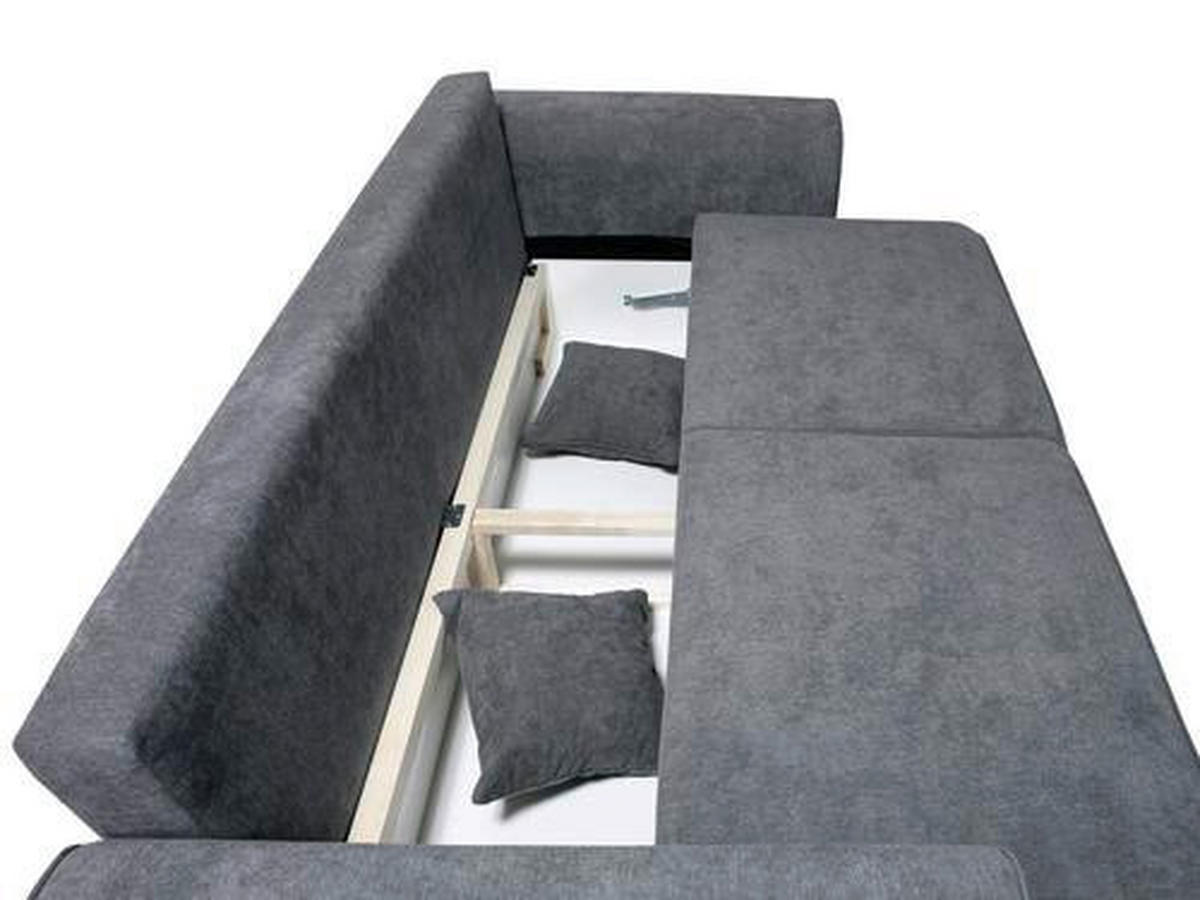 TROSED siva  - siva/boja nikla, Moderno, tekstil (252/85/107cm) - Hom`in
