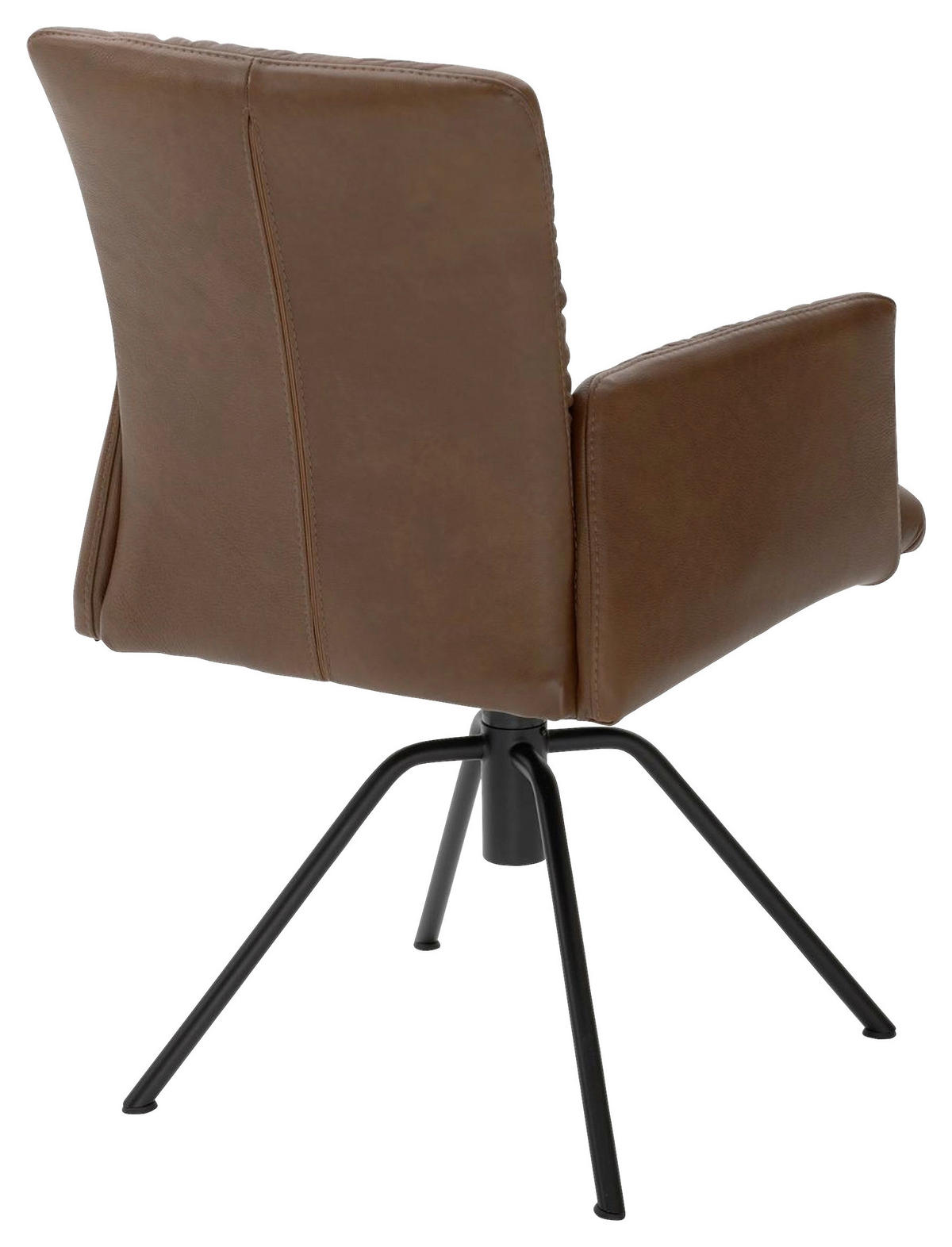 ARMLEHNSTUHL  in Echtleder pigmentiert  - Dunkelbraun/Schwarz, Design, Leder (61/88/61,5cm) - Musterring