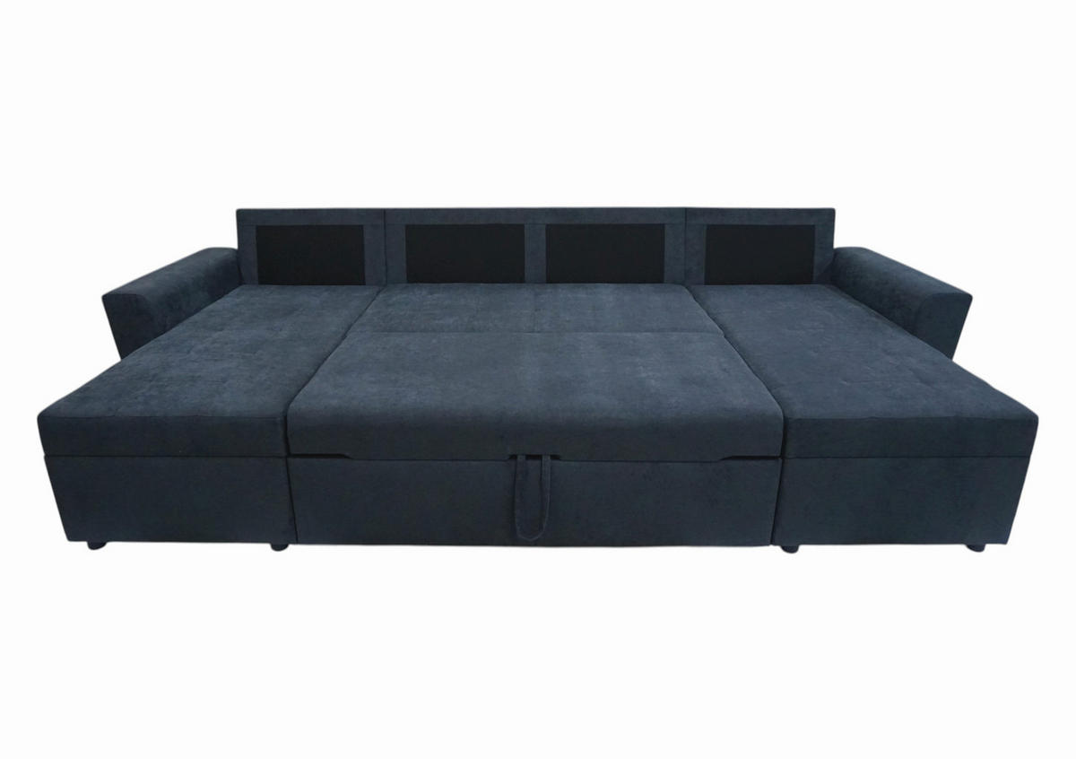 WOHNLANDSCHAFT TERMOLI in Jacquard Anthrazit  - Anthrazit/Schwarz, Design, Kunststoff/Textil (155/296/155cm) - MID.YOU