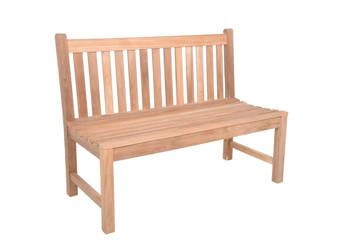 GARTENBANK 60/92/120 cm Teakholz   - Braun/Naturfarben, MODERN, Holz (60/92/120cm) - Gardenson