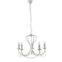 KRONLEUCHTER 55/105 cm   - Weiß, KONVENTIONELL, Metall (55/105cm)