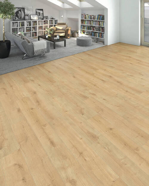 LAMINATBODEN Living by HARO Laminat Sonderedition NKL 31  per  m² - Hellbraun, Basics, Holzwerkstoff (19.3/128.2cm) - Living by HARO