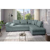 ECKSCHLAFSOFA in Mintgrün Textil   - Schwarz/Mintgrün, Modern, Holz/Textil (298/202cm) - MID.YOU