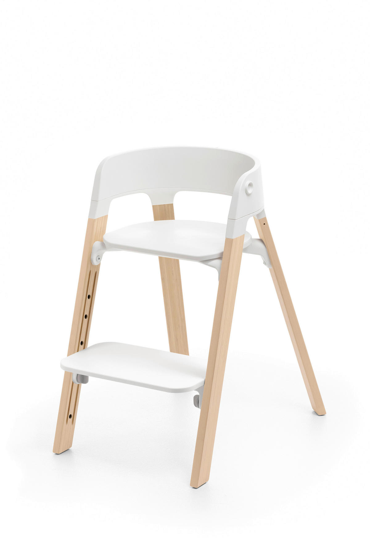 SET ZA STOLČEK ZA HRANJENJE  Steps Bundle  86/74/48 cm         bela  - bela, Basics, les (86/74/48cm) - Stokke