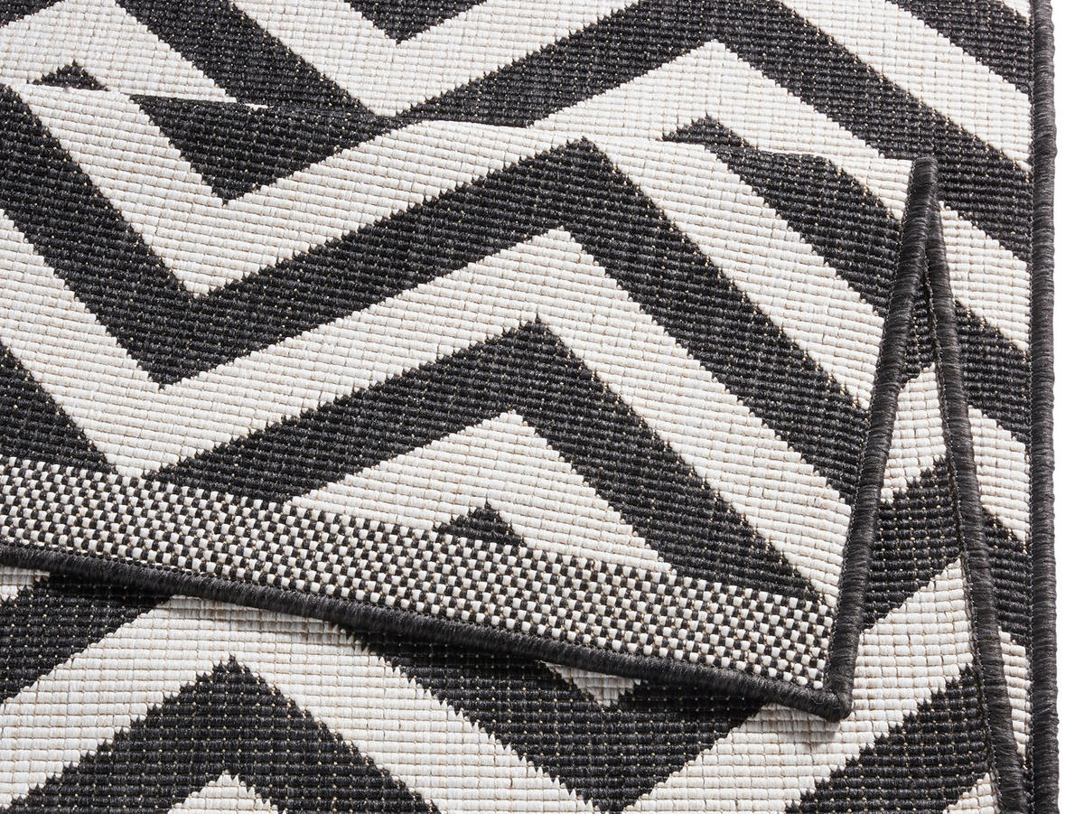 OUTDOORTEPPICH 120/170 cm Twin Supreme Creme, Schwarz  - Creme/Schwarz, Design, Kunststoff (120/170cm)