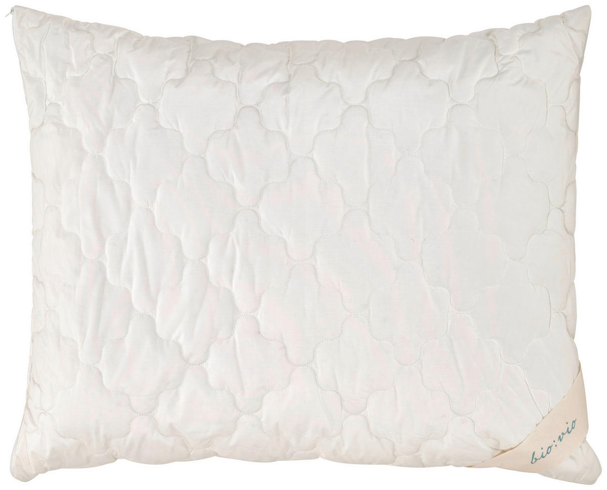 KOPFPOLSTER 70/90 cm  GOTS  - Weiß, Naturmaterialien/Textil (70/90cm) - Bio:Vio