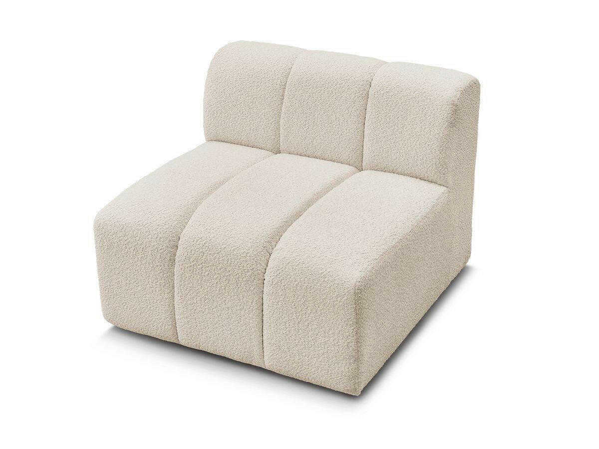SOFAELEMENT ANNECY Bouclé Beige  - Beige/Schwarz, MODERN, Kunststoff/Textil (91/72/91cm)