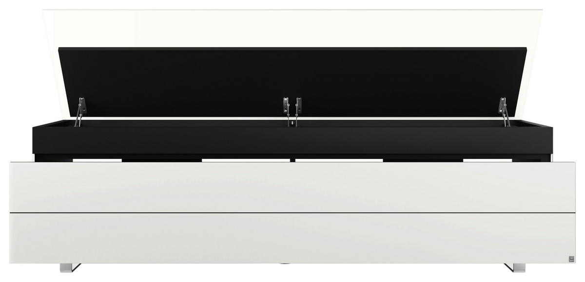 TV-ELEMENT - Chromfarben/Schwarz, MODERN, Glas/Holzwerkstoff (175,5/50,5/57,0cm) - Musterring