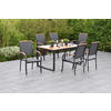 GARTENTISCHGRUPPE beschichtet AkazieHartholz Aluminium  - Graphitfarben/Grau, KONVENTIONELL, Holz/Textil - Gardenson