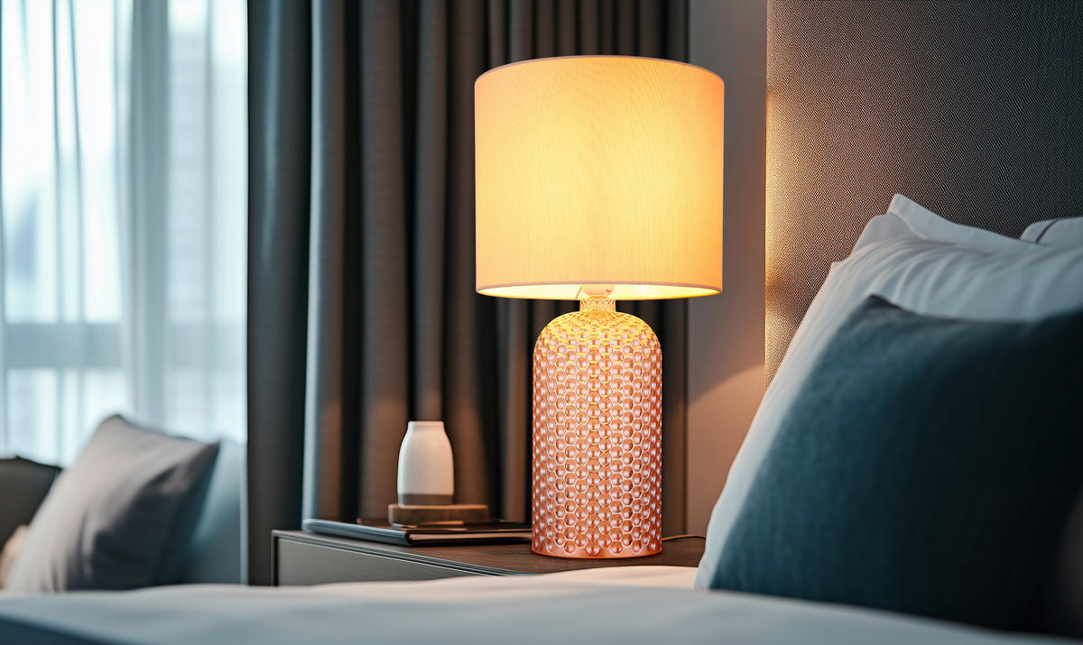 BORDSLAMPA SOFIA 26,5/50 cm   - vit/champagne, Basics, glas/textil (26,5/50cm)