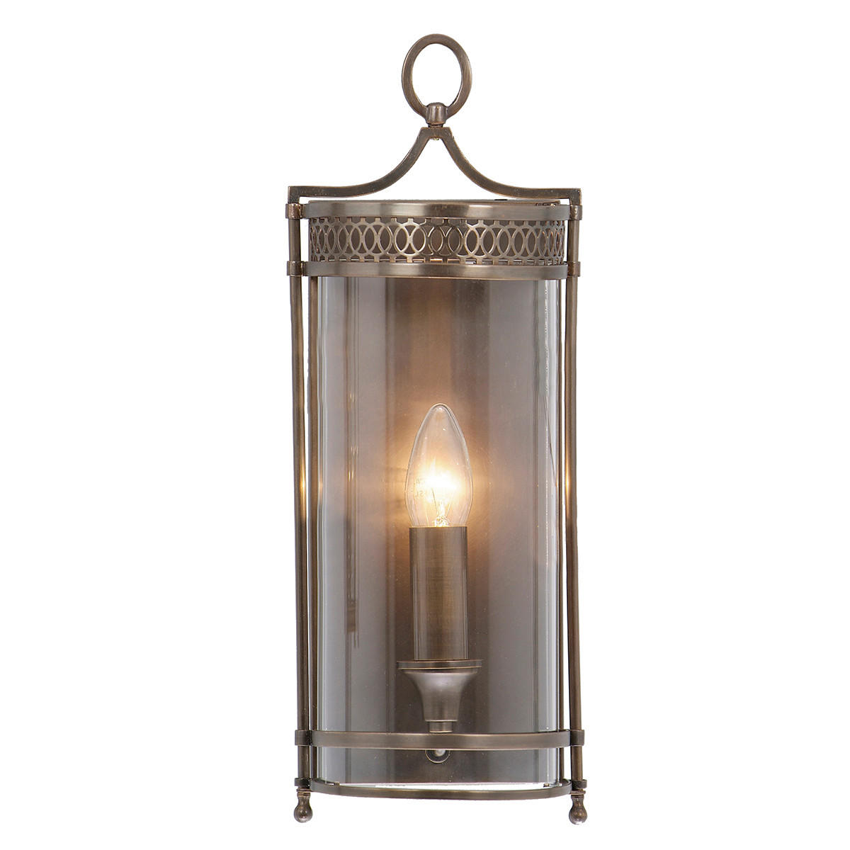 WANDLEUCHTE - Dunkelbraun, Romantik / Landhaus, Glas/Metall (15/41/10cm) - Elstead Lighting
