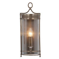 WANDLEUCHTE - Dunkelbraun, Romantik / Landhaus, Glas/Metall (15/41/10cm) - Elstead Lighting
