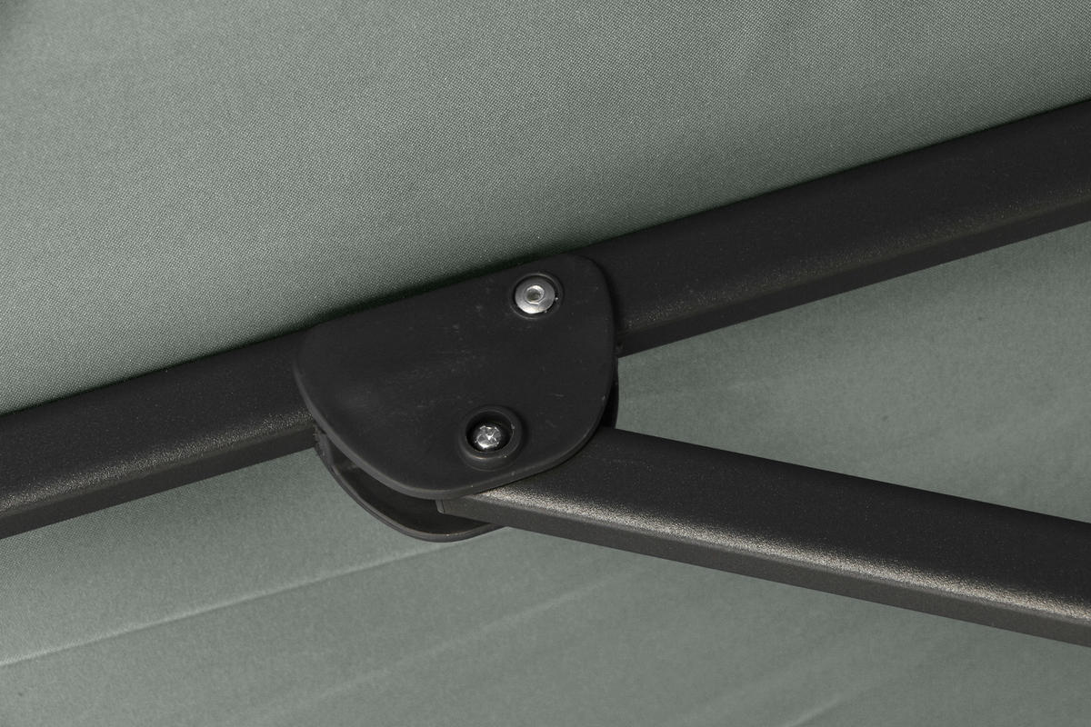 AMPELSCHIRM 350 cm  - Anthrazit/Olivgrün, KONVENTIONELL, Textil/Metall (350/350cm) - Siena Garden