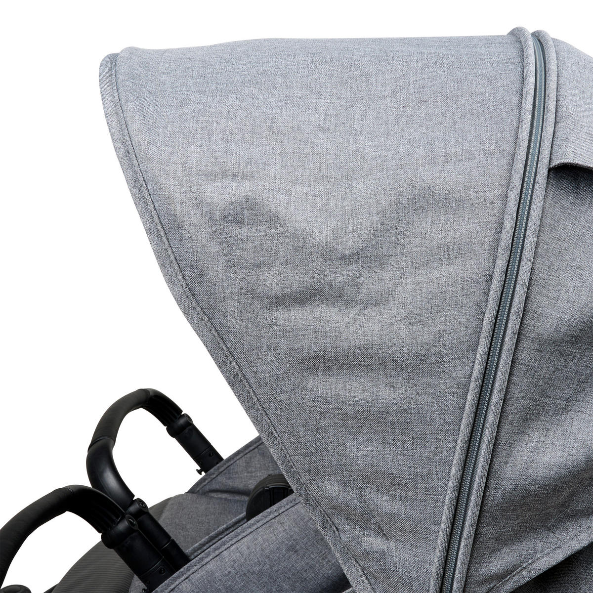 ZWILLINGSWAGEN  - Schwarz/Grau, Basics, Textil/Metall (100/110/75cm) - Jimmylee