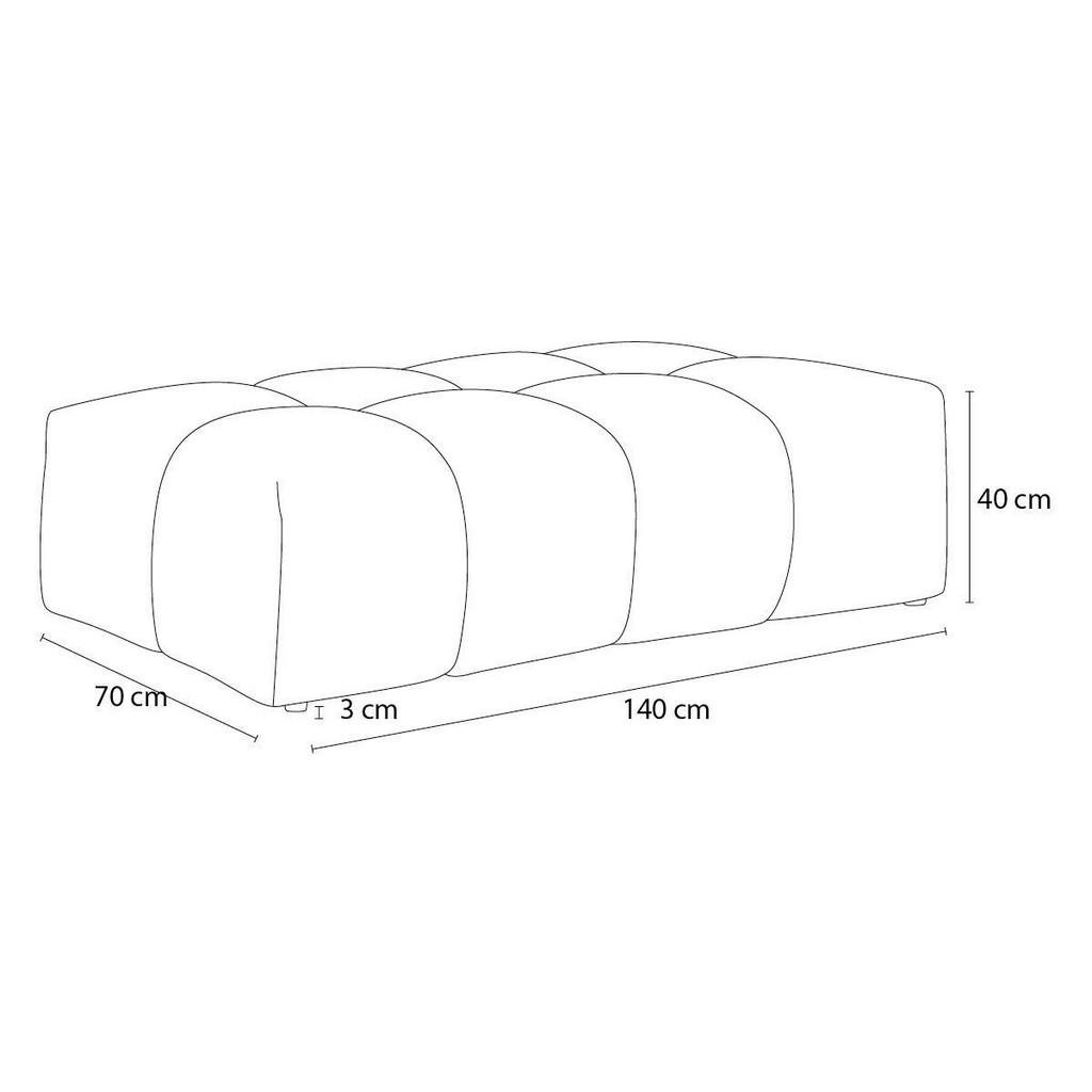 Thumbnail - Hocker Everest, Dunkelgrau, Textil, rechteckig, 166x100x40 cm, Wohnzimmer, Hocker, Sitzhocker