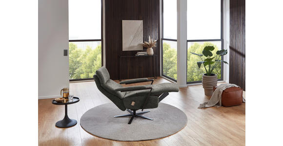RELAXSESSEL in Textil Graubraun  - Graubraun/Schwarz, Design, Textil/Metall (68/117/85cm) - Cantus