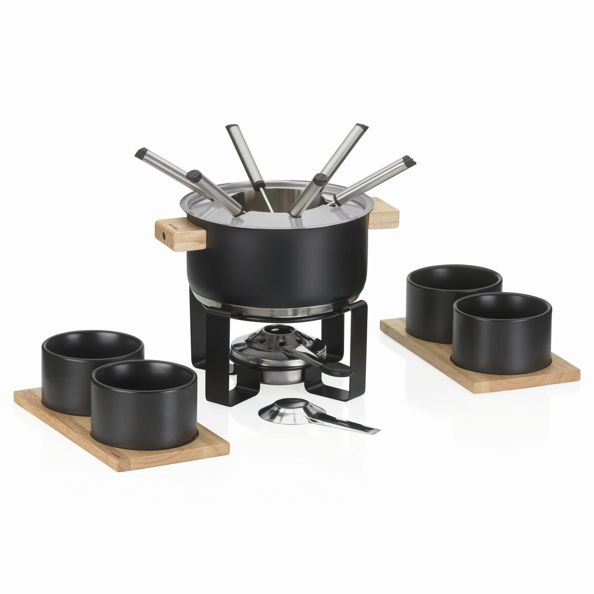 FONDUESET Gunten  - Schwarz, KONVENTIONELL, Metall (20/19cm) - Kela