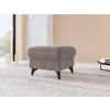 HOCKER in Textil Taupe  - Taupe/Schwarz, KONVENTIONELL, Textil/Metall (58/48/58cm) - Sit & More