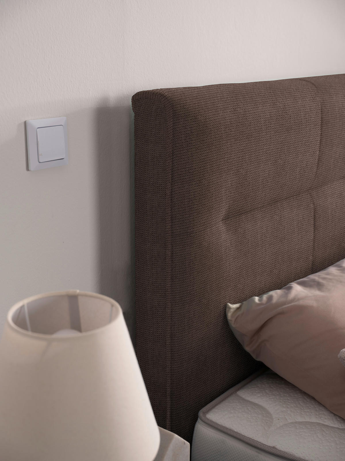 BOXSPRINGBETT 240/220 cm  in Hellbraun  - Hellbraun/Schwarz, Konventionell, Textil/Metall (240/220cm) - Esposa