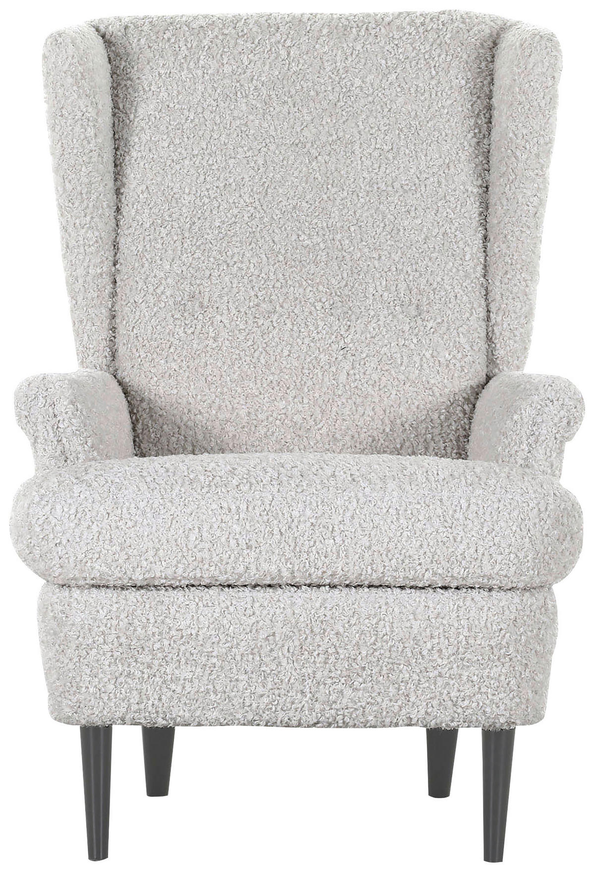 OHRENSESSEL Flachgewebe Schlammfarben  - Schlammfarben/Dunkelbraun, Design, Holz/Textil (72/104/85cm) - Carryhome