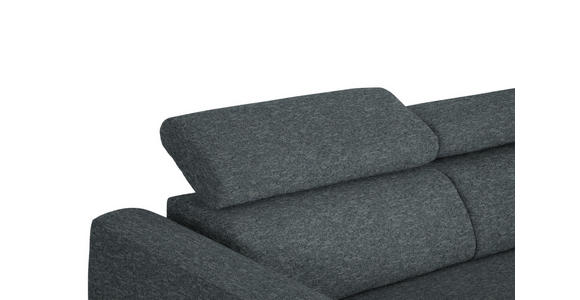 ECKSOFA in Chenille Grau 280/205 cm - Schwarz/Grau, Design, Textil/Metall (280/205cm) - Xora