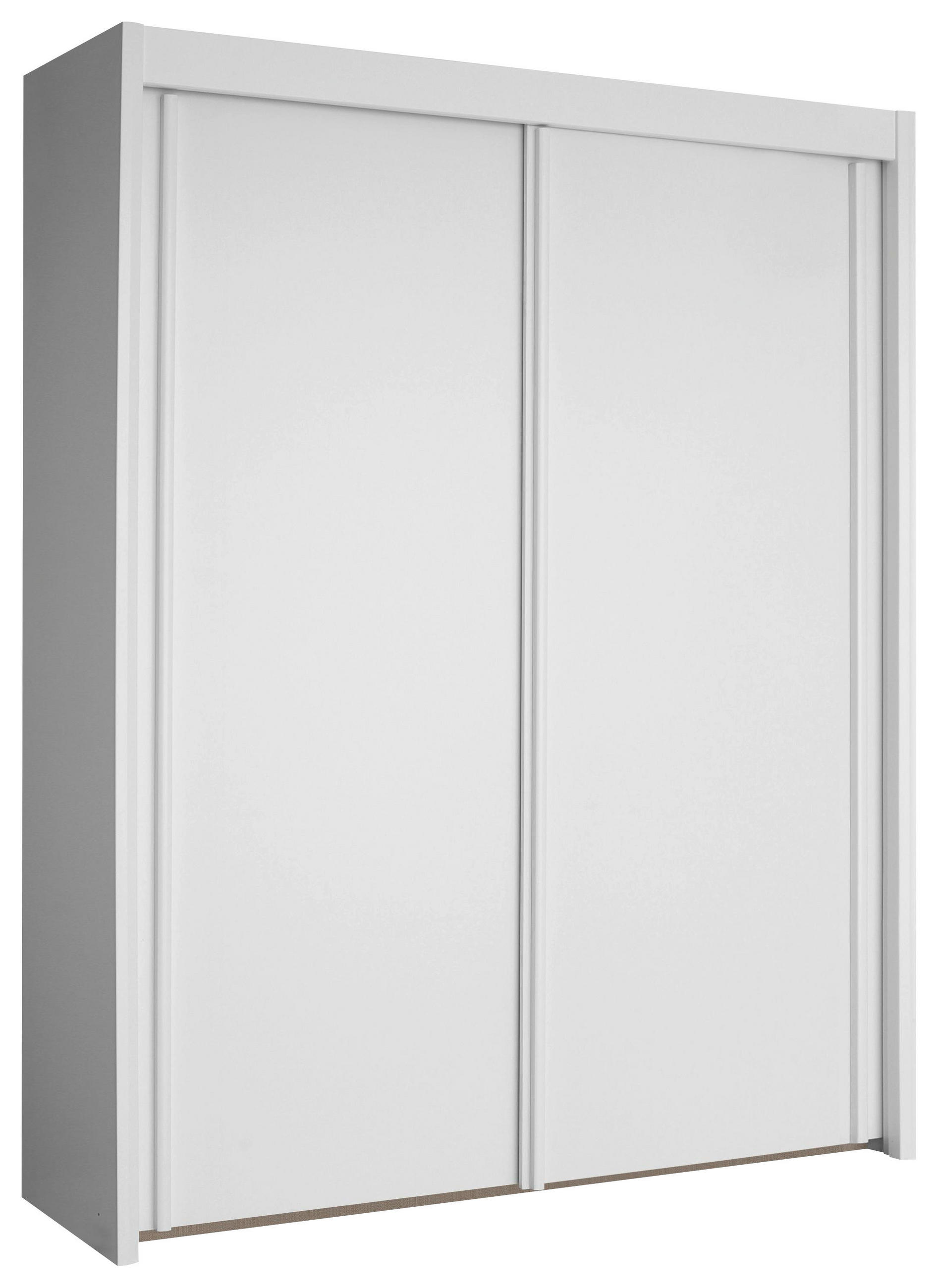 SCHWEBETÜRENSCHRANK 2-türig Weiß - Weiß, Basics, Holzwerkstoff/Metall (201/223/65cm) - Cantus