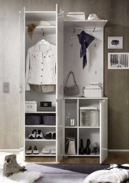 Garderobe in Weiß Hochglanz online bestellen