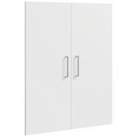 TÜRENSET   - Silberfarben/Weiß, Natur, Holzwerkstoff/Metall (78/101cm) - Linea Natura