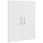 TÜRENSET   - Silberfarben/Weiß, Natur, Holzwerkstoff/Metall (78/101cm) - Linea Natura